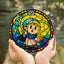 Princess Zelda “Echoes of Wisdom” Stained-Glass Suncatcher – Window Hanging Décor