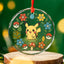 Pokémon Glass Ornament – Crystal 3" Beveled Edge | Bulbasaur, Eevee, Gastly, Gengar, Jigglypuff, Pikachu, Psyduck, Snorlax, Squirtle
