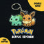 Pokemon Keychains | Custom Personalized Chibi Kawaii Acrylic Charms | Eevee & Bulbasaur, Pikachu Duos, Anime Collectible Gifts