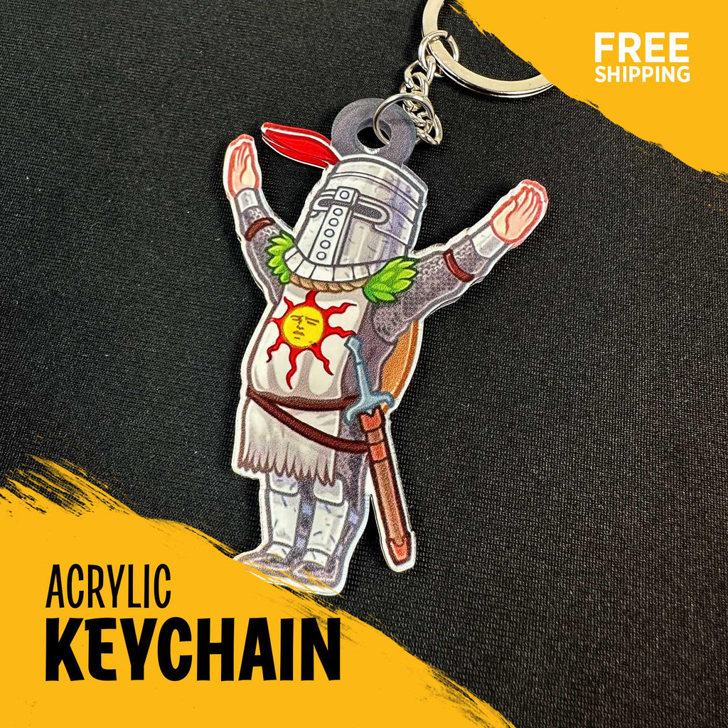 Dark Souls Inspired Acrylic Keychain & Magnet | Double-Sided Art | Soulslike Gamer Gift | Gaming Collectible | Gamer Gift