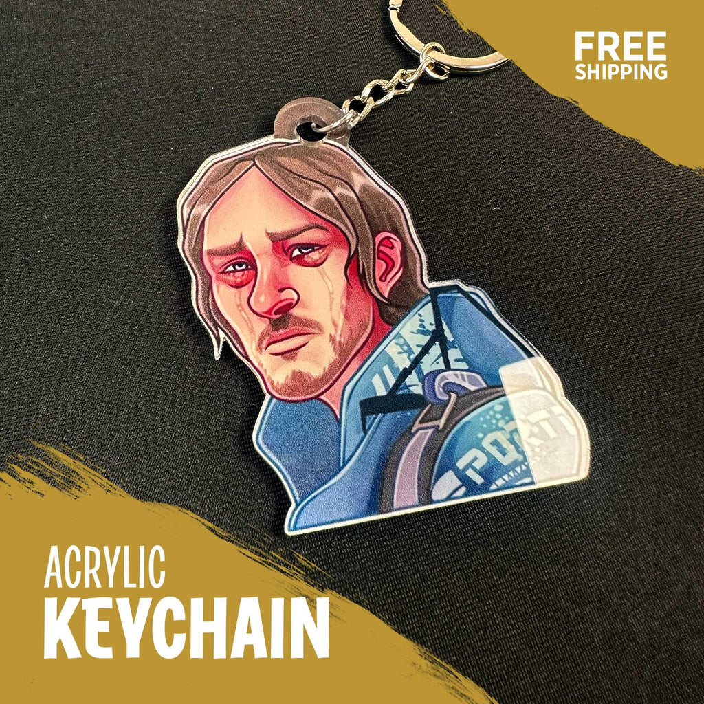 Hideo Kojima games Acrylic Keychains | Metal Gear, Death Stranding, Kojima Fan Art | Double-Sided Glossy Key Ring