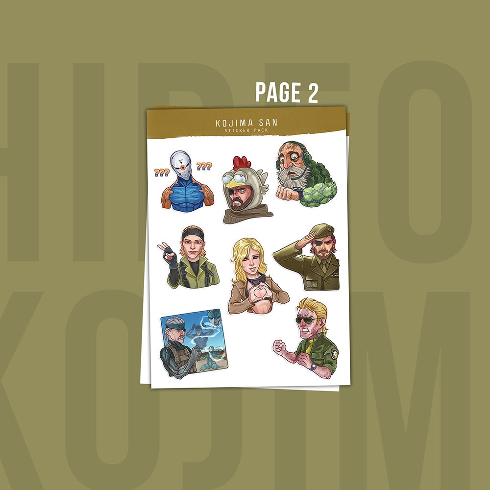 Unofficial Sticker Sheets inspired by the Legendary Hideo Kojima's works / Video Game Stickers