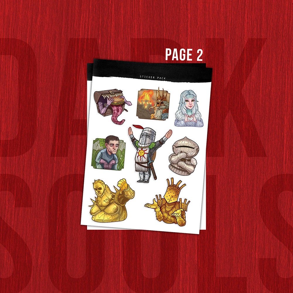 Unofficial Sticker Sheets inspired by Souls series / Video Game Stickers