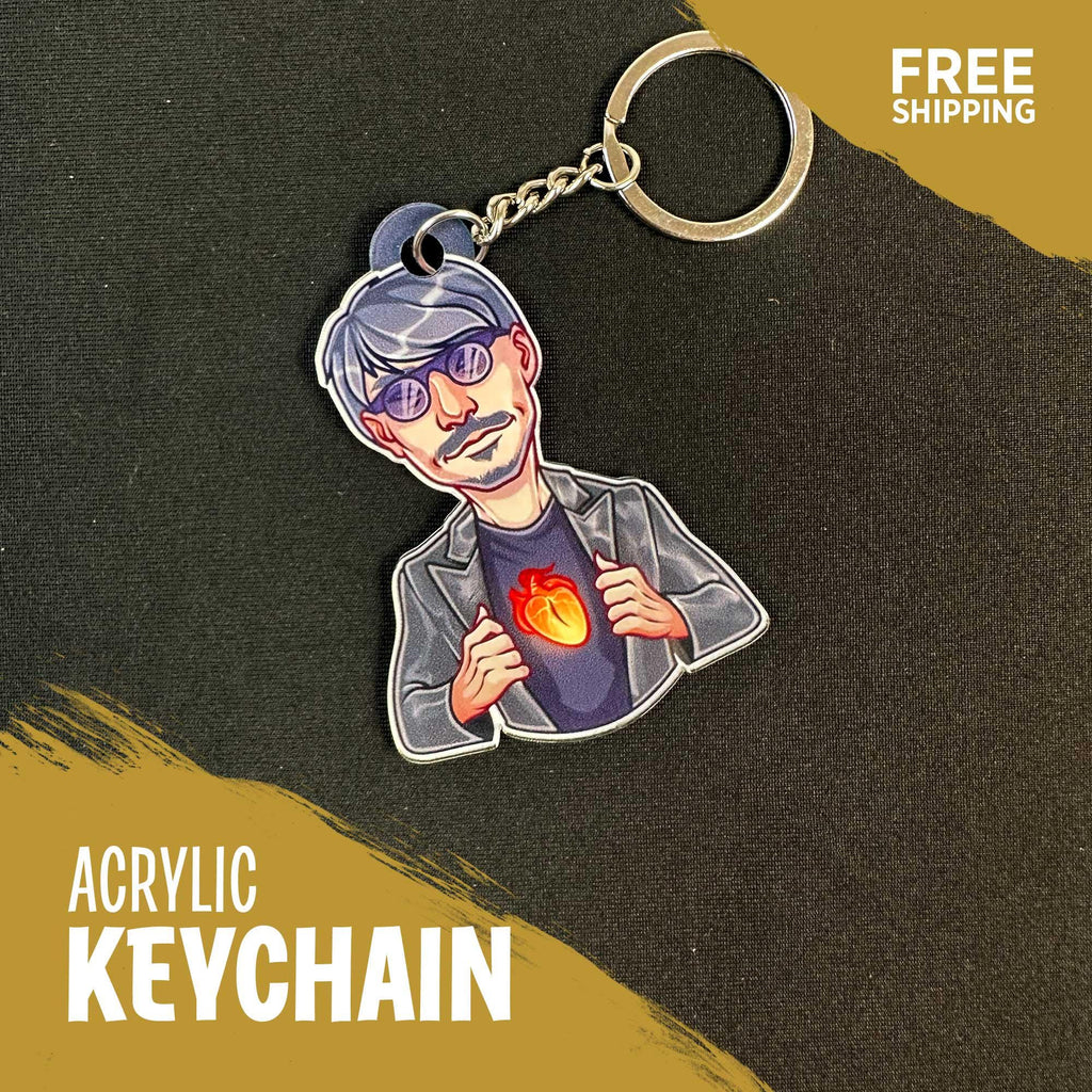 Hideo Kojima games Acrylic Keychains | Metal Gear, Death Stranding, Kojima Fan Art | Double-Sided Glossy Key Ring