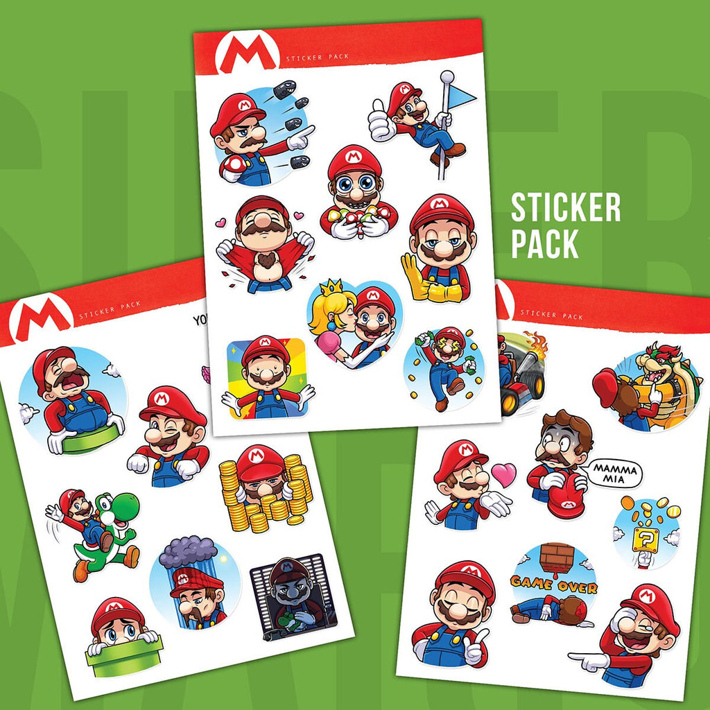 Unofficial Sticker Sheets inspired by Super Mario series / Video Game Stickers