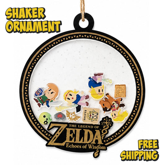 Zelda Echoes of Wisdom Shaker Ornament, Christmas Ornament, Personalized Gift, Nintendo Fan Decor