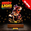 Donkey Kong Bananza LED Night Light – 6×9 Acrylic Photo Light with Remote – Color‑Changing RGB Gamer Decor