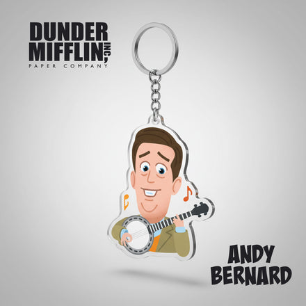 The Office Acrylic Keychains – Double-Sided Cartoon Characters | Dunder Mifflin TV Show Keychain Set | Fan Gifts for Him Her