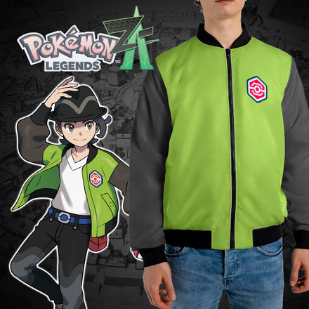 Pokémon Legends ZA Trainer Bomber Jacket | Inspired by Pokémon Legends ZA | Unisex Nylon Zip-Up | Gamer Streetwear Jacket