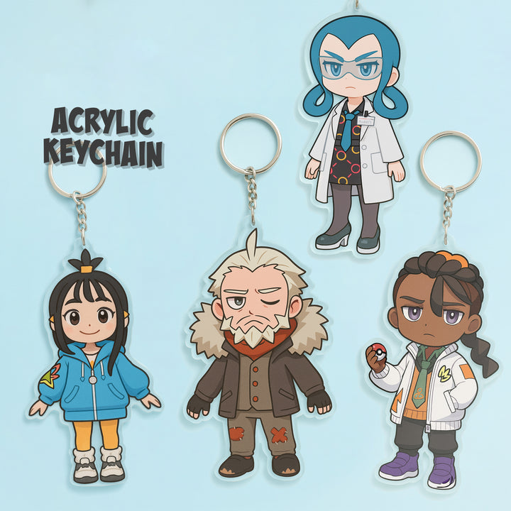 Pokémon Legends ZA Keychain | Character Charm | Double-Sided 3mm Acrylic Keychain | AZ, Corbeau, Emma & ...