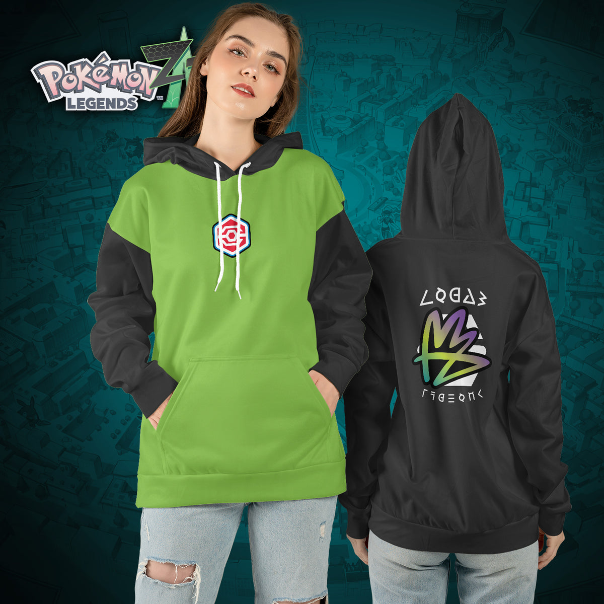 Pokemon Legends Z-A all-over print hoodie, fan art