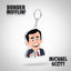 The Office Acrylic Keychains – Double-Sided Cartoon Characters | Dunder Mifflin TV Show Keychain Set | Fan Gifts for Him Her