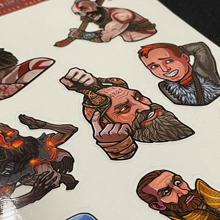 Unofficial Sticker Sheets inspired by God of War / Video Game Stickers