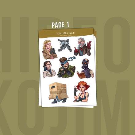 Unofficial Sticker Sheets inspired by the Legendary Hideo Kojima's works / Video Game Stickers