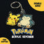 Pokemon Keychains | Custom Personalized Chibi Kawaii Acrylic Charms | Eevee & Bulbasaur, Pikachu Duos, Anime Collectible Gifts