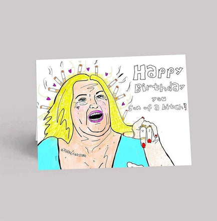 Meemaw Angela 90 Day Fiancé Birthday Card // Happy Birthday you SOB! // Reality TV Fan Art Illustrated by There is NO store
