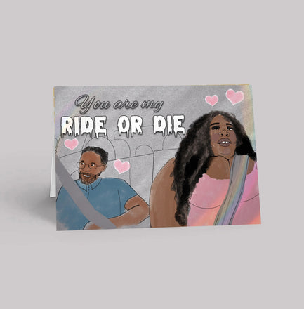 Ride or Die  | Love After Lockup Greeting Card | Monique and Derek  | Anniversary Card for Wife Girlfriend