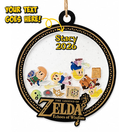 Zelda Echoes of Wisdom Shaker Ornament, Christmas Ornament, Personalized Gift, Nintendo Fan Decor