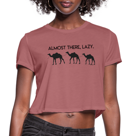 Lazy Cropped T-Shirt - mauve
